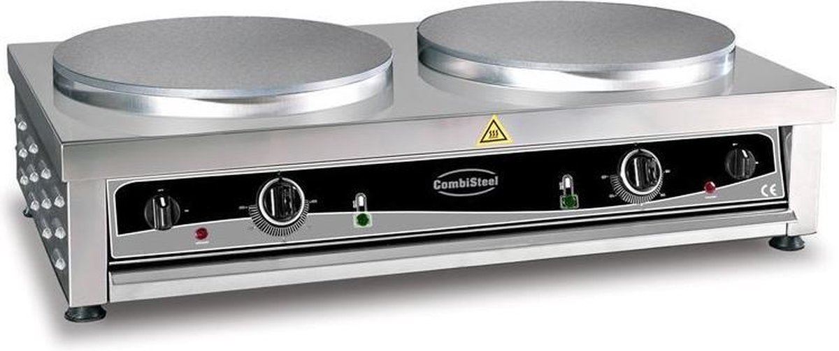 Professionele Crepe Maker 2 Platen | Combisteel | 7491.0045 | Horeca