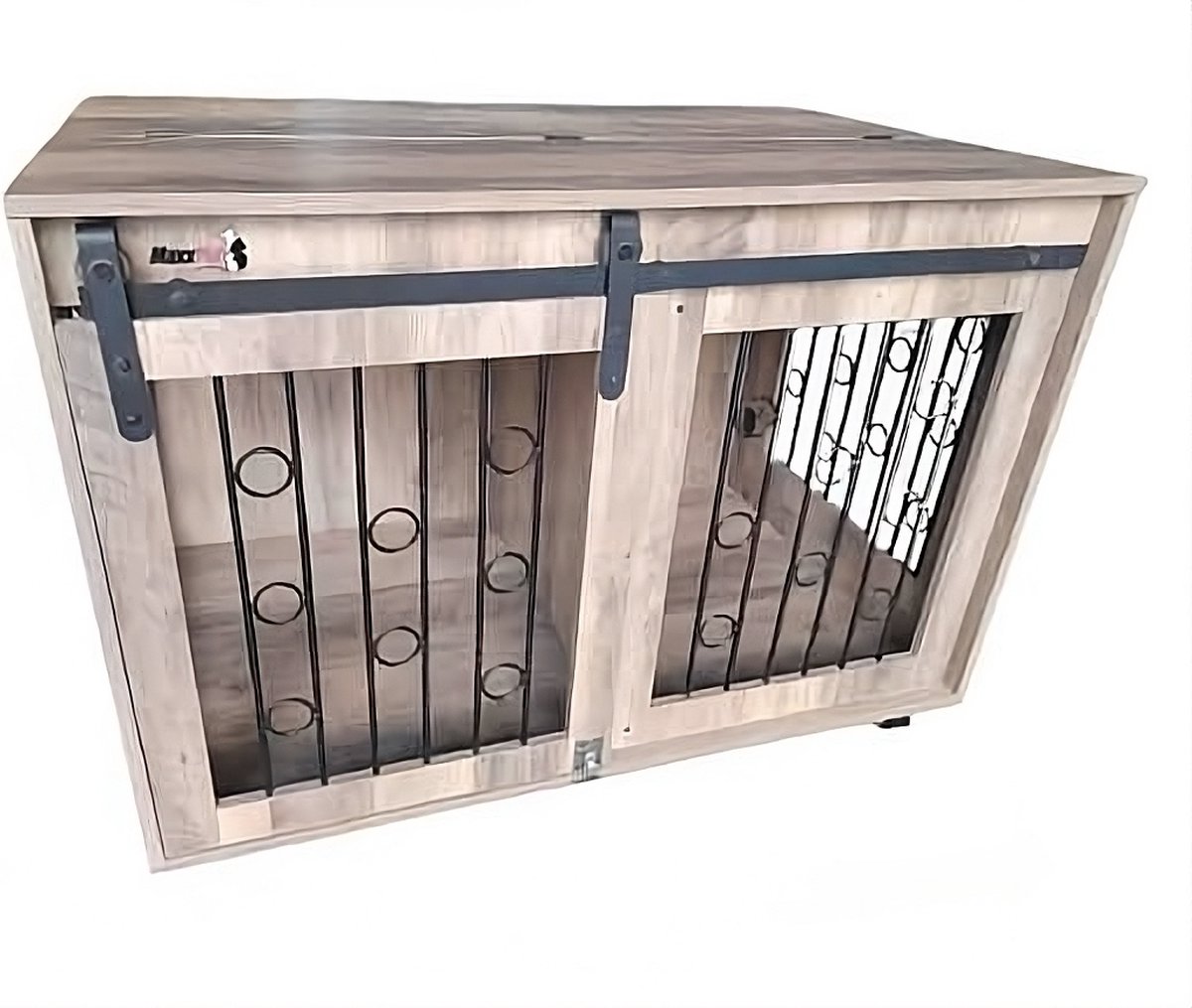 MaxxPet Houten Hondenbench - Hondenhuisje voor binnen - Hondenhok - Kennel - 102x65x68cm