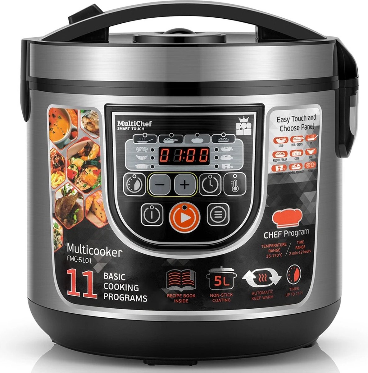 Ghani winkeltjeMulticooker Airfryer - Slowcooker met Timer - Pressure Cooker Electrisch - 5L - 860W