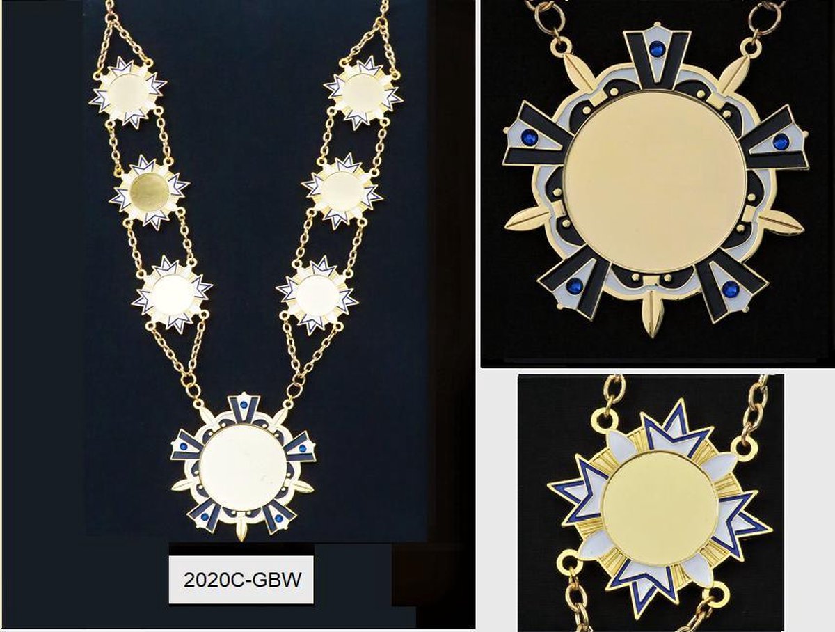 2020C-GBW, Prinsenketting, goud met blauw/witte accenten