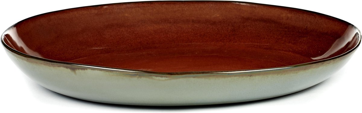 serveerschaal XL D35.5 H8 rust/smokey blue van Anita Le Grelle voor Serax