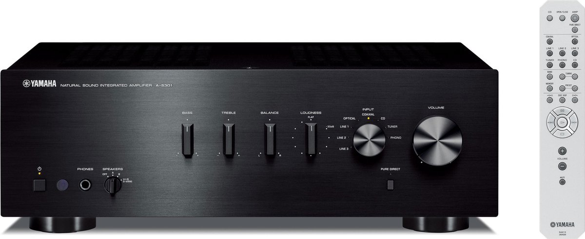 Yamaha Amplifier A-S301 Zwart | Hifi componenten | Beeld&Geluid - Audio | 4957812573580