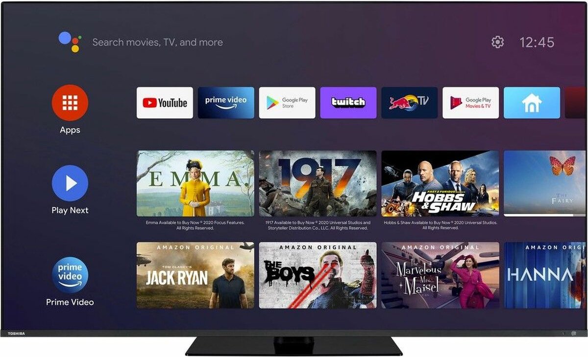 Toshiba 4K QLED Android Smart TV 50QA7D63DG (2023) 50"