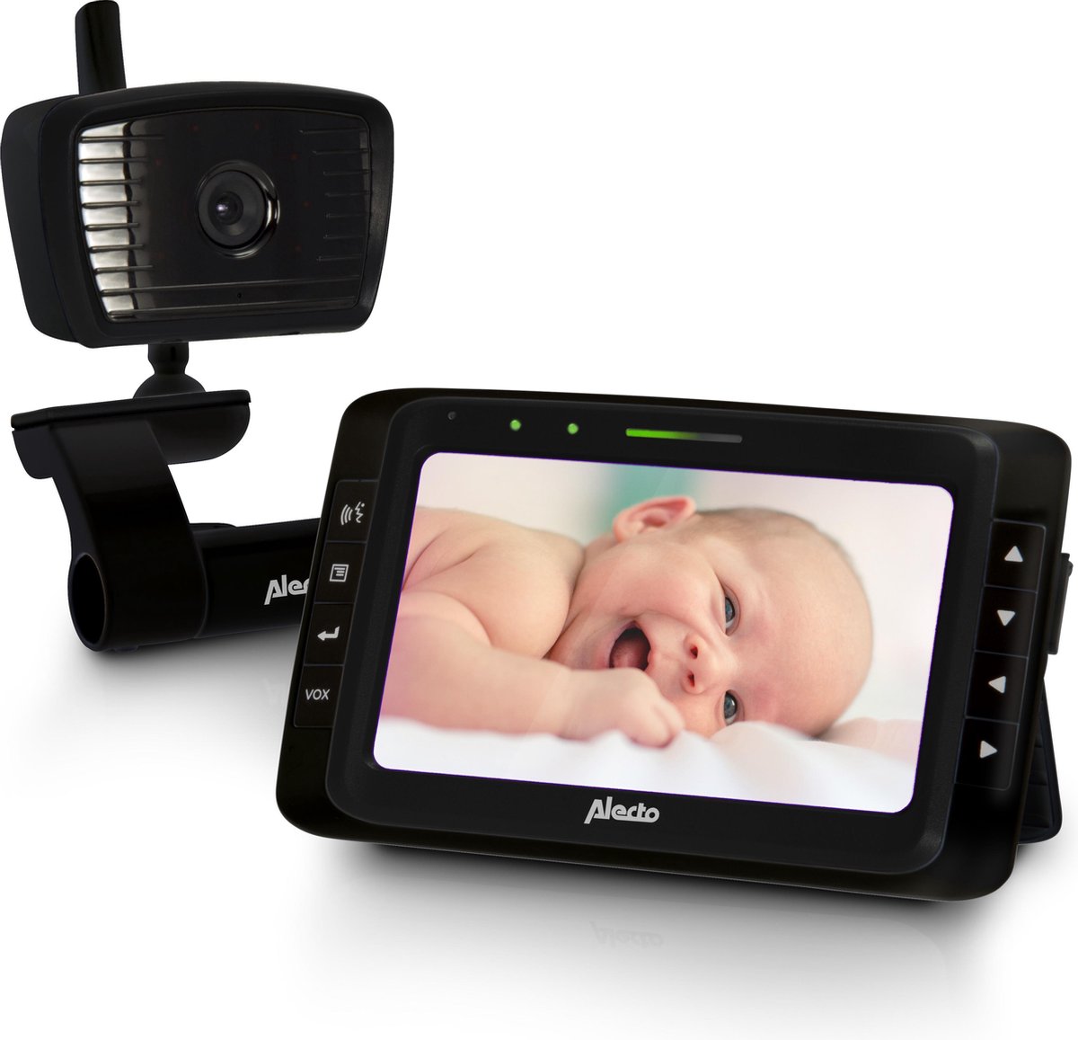 Alecto DVM-250ZT - Babyfoon met camera en 5" kleurenscherm, zwart