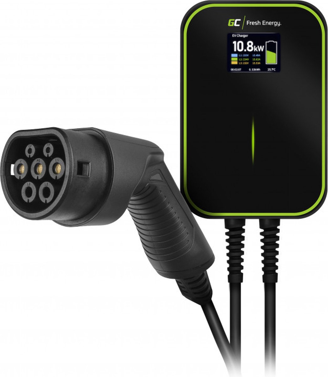 Wallbox GC EV PowerBox 22kW lader met Type 2 kabel voor het opladen van elektrische auto's en Plug-In hybrids