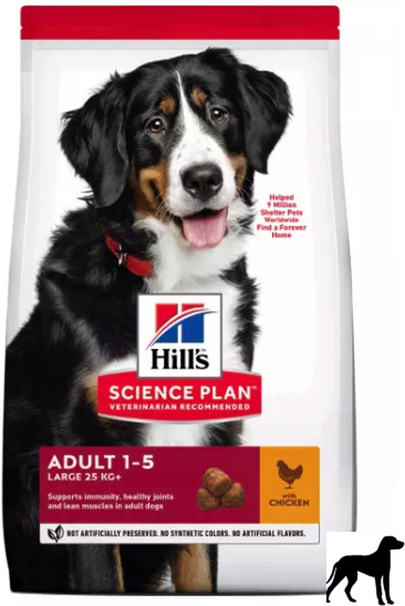 Hill's Adult Large Breed met kip hondenvoer 2 x 14 kg