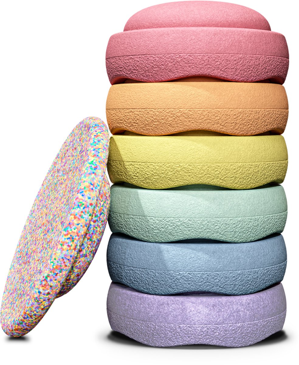 Stapelstein Super Confetti Rainbow - Pastel