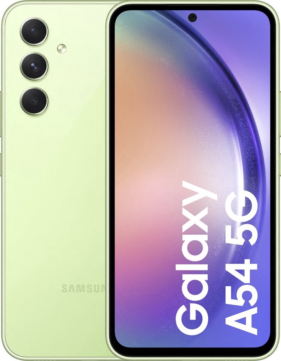 Samsung Galaxy A54 5G SM-A546B/DS 16,3 cm (6.4") Hybride Dual SIM Android 13 USB Type-C 8 GB 128 GB 5000 mAh Limoen
