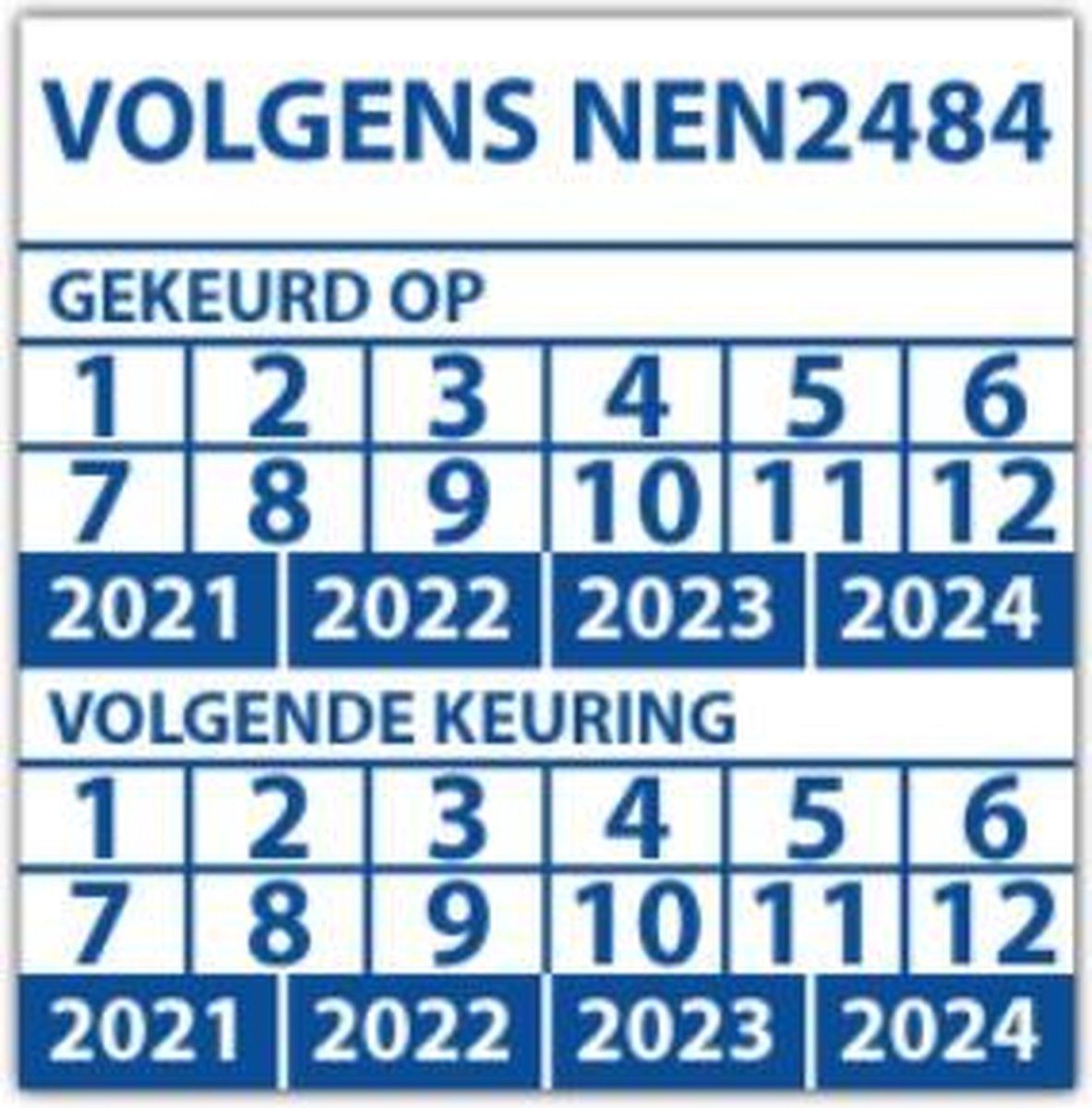Keuringssticker onderhoud uitgevoerd op rechthoek 50 x 25 mm - 500 stuks (op rol)