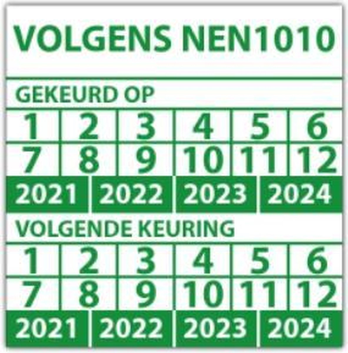 Keuringssticker onderhoud uitvoeren voor rechthoek 50 x 25 mm - 500 stuks (op rol)