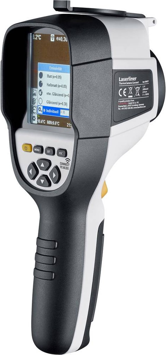 Laserliner ThermoCamera Connect Warmtebeeldcamera -20 tot 350 °C 220 x 165 Pixel 9 Hz Geïntegreerde digitale camera