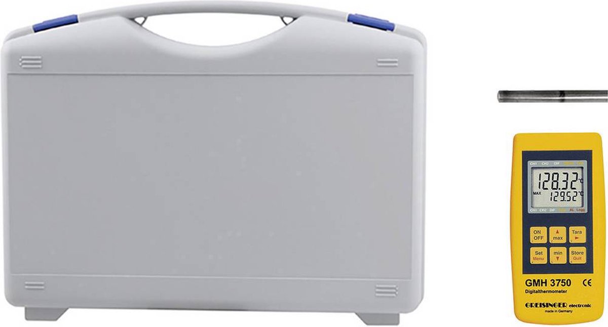 Greisinger GMH3750-SET1 Dompelsensor Kalibratie (ISO) -50 - +400 °C Sensortype Pt100, Dompelsensor Datalogger-functie