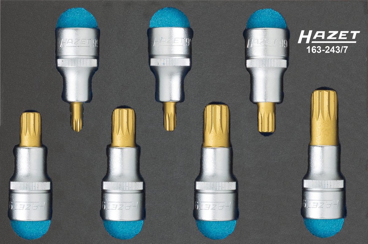 Hazet 163-243/7 Dopsleutel-bitinzetset 1/2 (12.5 mm) 7-delig