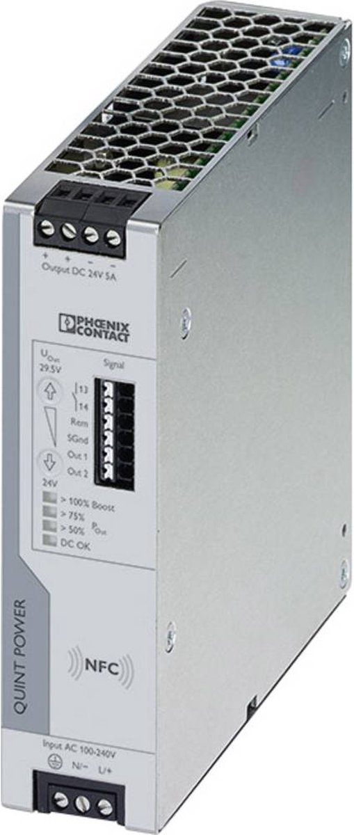 Phoenix Contact QUINT4-PS/1AC/24DC/5 DIN-rail netvoeding 24 V/DC 5 A Aantal uitgangen: 1 x Inhoud: 1 stuk(s)