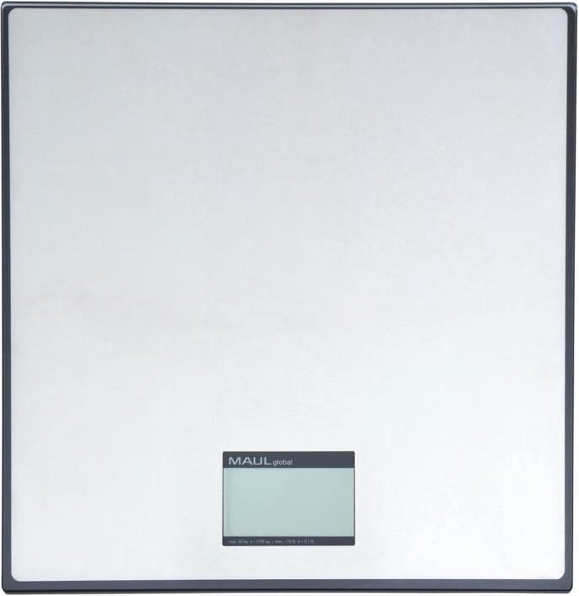 Maul MAULglobal 17150 Pakketweegschaal Weegbereik (max.) 50 kg Resolutie 50 g werkt op batterijen Zilver