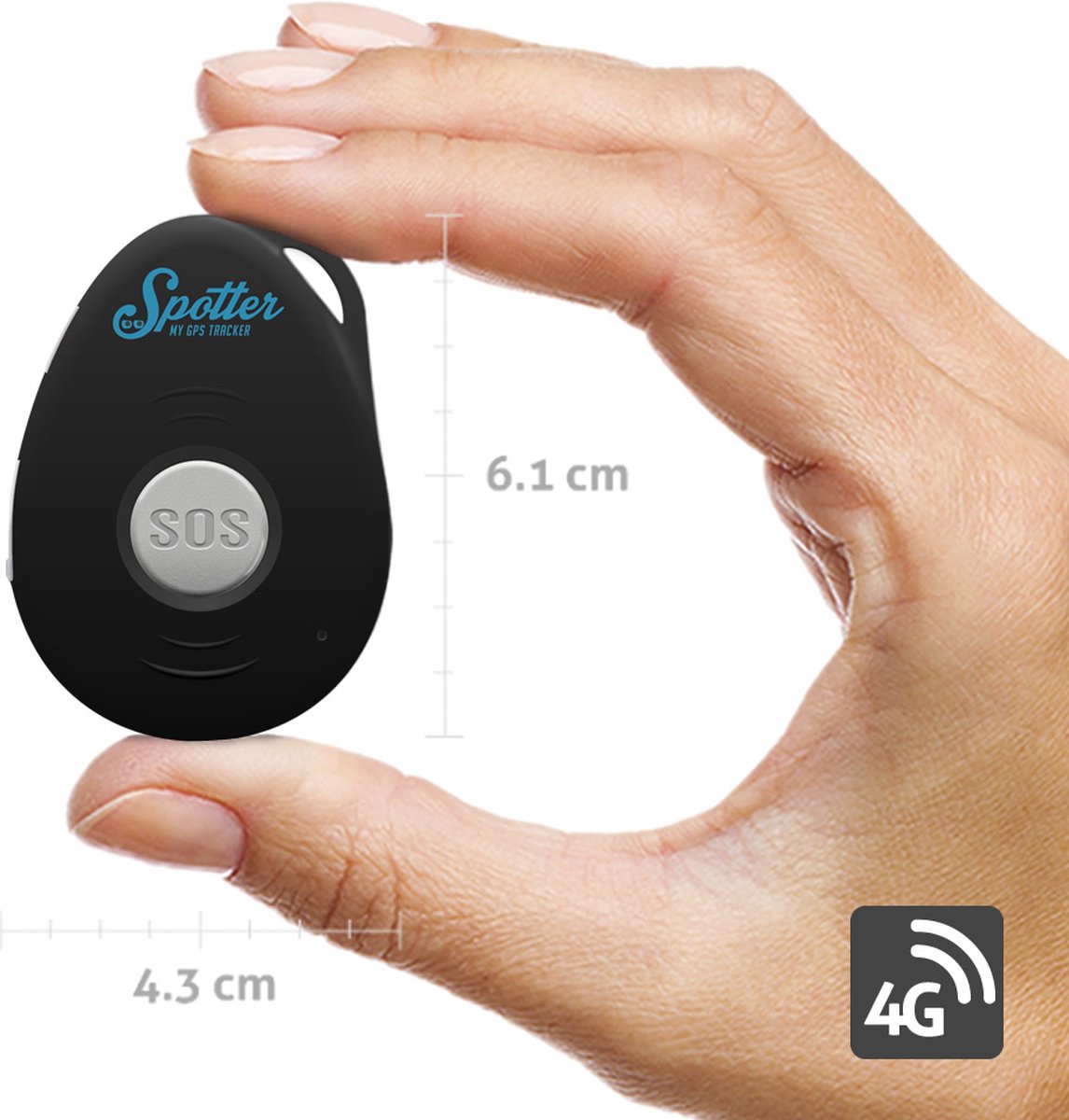 Spotter X10 4G GPS Tracker met SOS knop