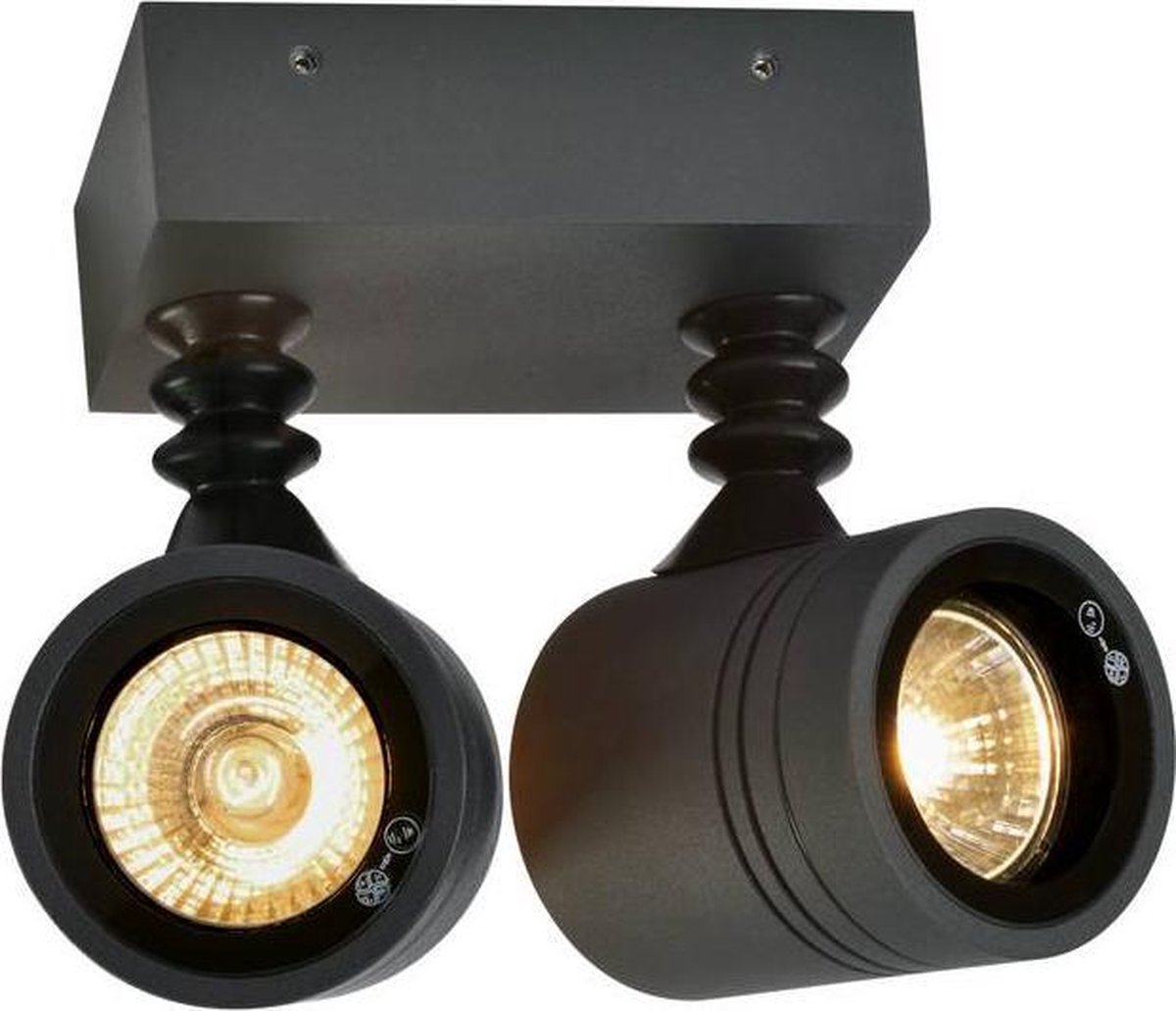 SLV MYRA 233095 Buitenlamp (wand) Halogeen GU10 Zwart