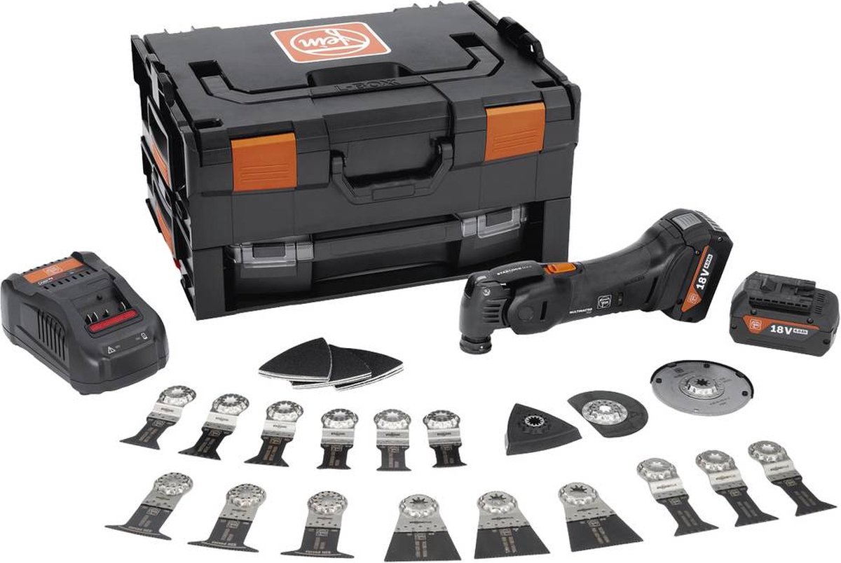 Fein Multimaster AMM 700 MAX BLACK EDITION 71294161000 Multifunctioneel accugereedschap Incl. 2 accus, Incl. lader, Incl. koffer, Incl. accessoires 40-delig 18