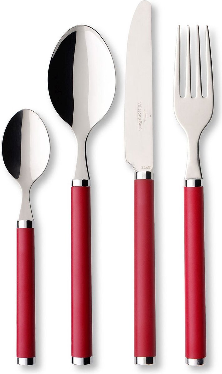 Villeroy & Boch Bestekset Play! - Red Roses - 24 delig / 6 personen