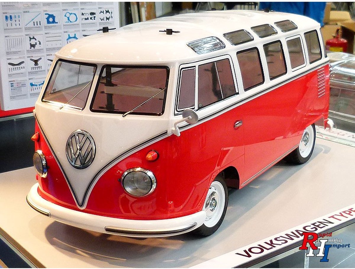 Tamiya 1:10 RC auto Elektro Straatmodel VW Bus Type 2 (T1) Brushed Achterwielaandrijving Bouwpakket M-06