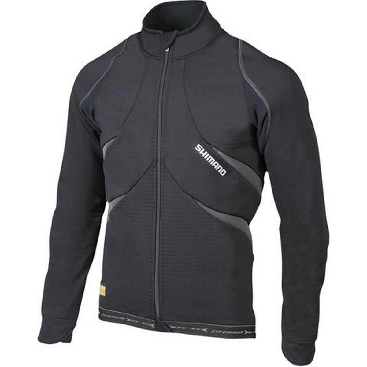 Shimano Premium Windflex gold fiets windjack zwart heren