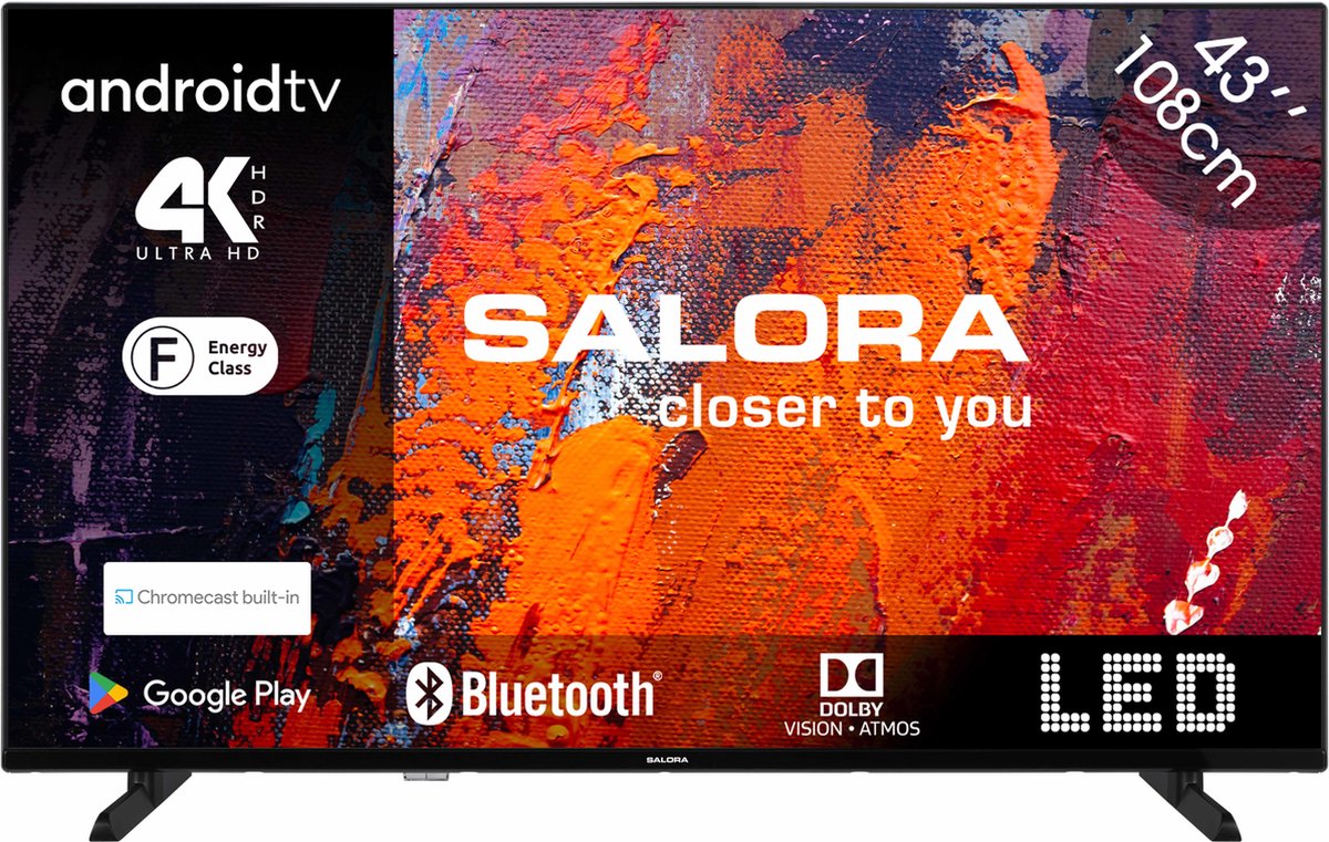 Salora 43UA550 slanke Android Smart televisie