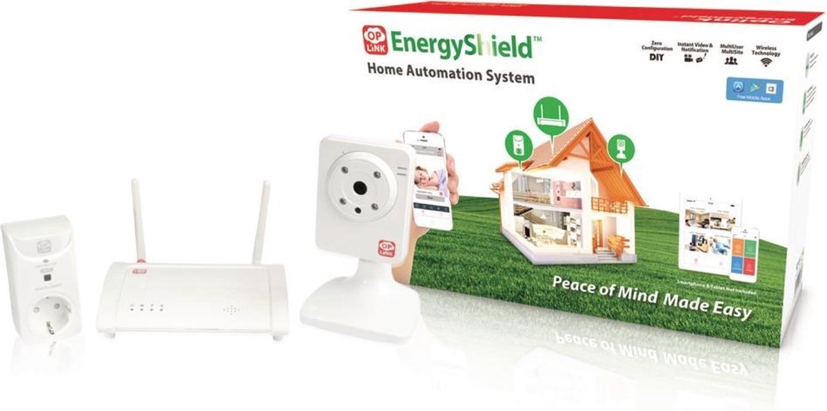 Oplink C1S1 bewaking op afstand: camera, HUB, smartplug 2 sensoren