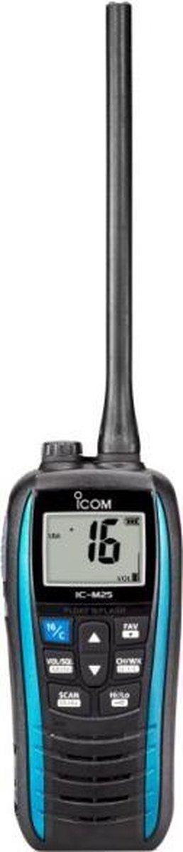Icom IC-M25EURO B handmarifoon met ATIS VDES-gereed zwart/blauw