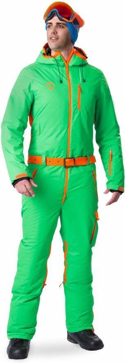 Snowsuits Gletsjer Guy onesie skipak groen/oranje heren, M