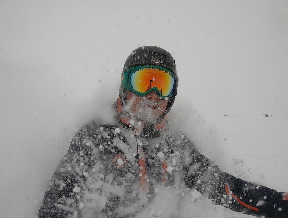 Snowsuits Powder Pro onesie skipak navy/oranje heren, XXL