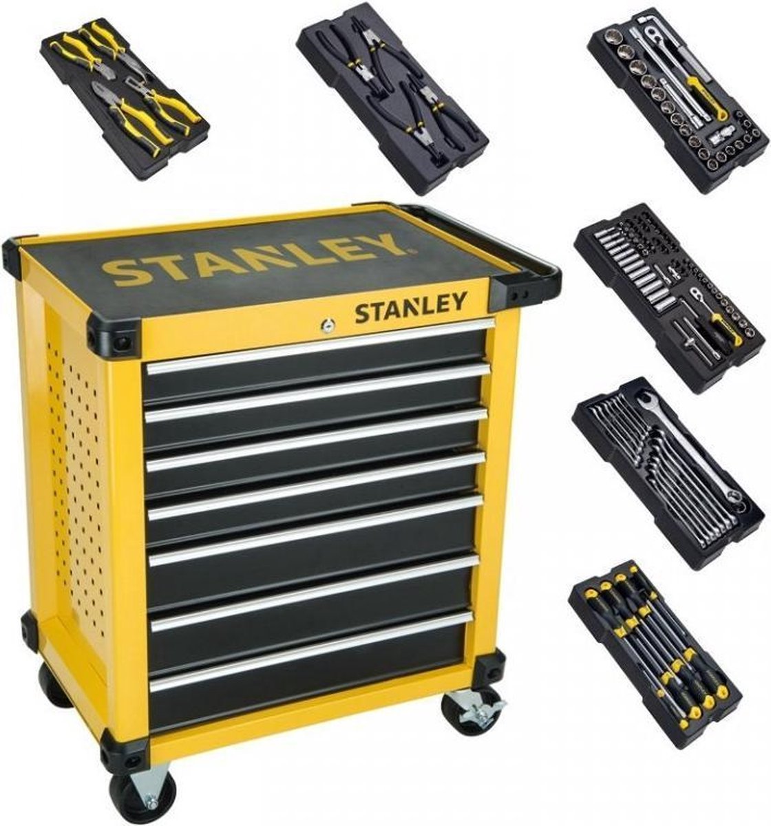 Stanley STHT6-80827 Gereedschapkar met 7 lades en 6x transmodules