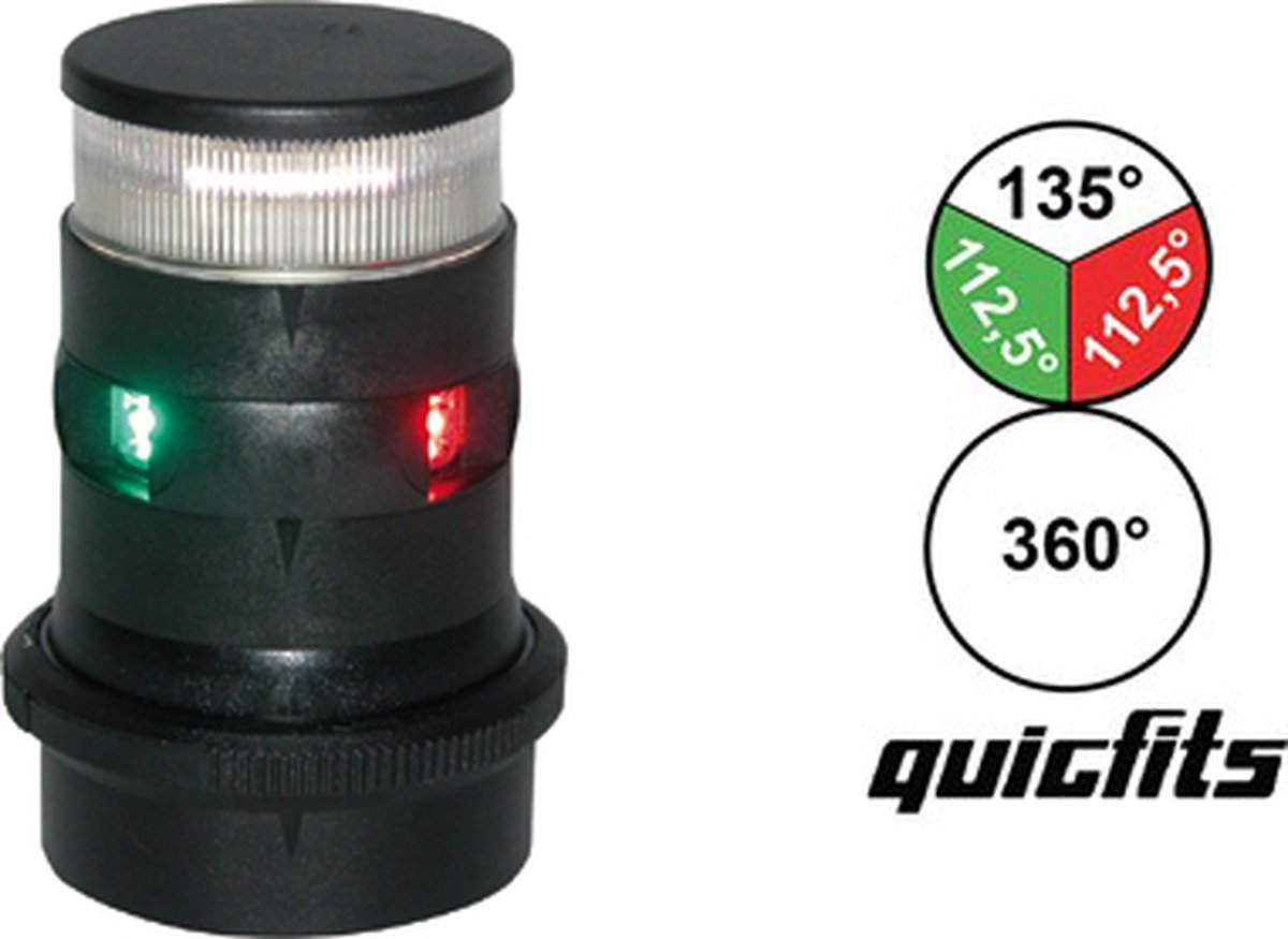 Aqua Signal AS34 LED 3-kleur/anker voor schip<20m
