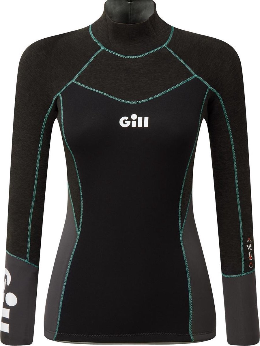 Gill Zentherm Top 2.5 mm wetsuit zwart dames, L