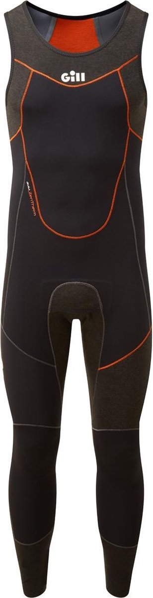 Gill Zentherm Skiff Suit 3 mm long john wetsuit zwart heren, XL