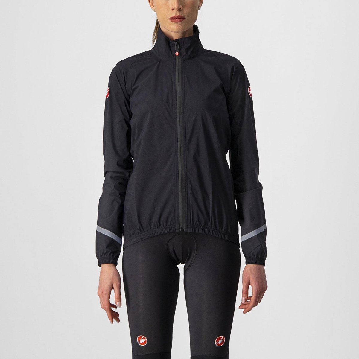 Castelli Emergency 2 regenjas lange mouwen zwart dames, M