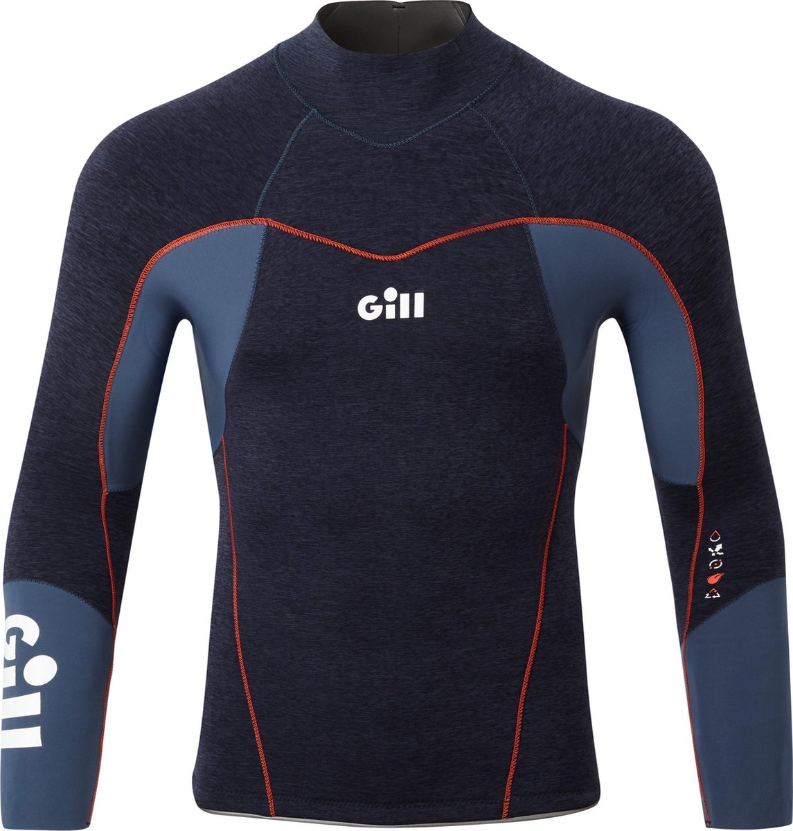 Gill Race FireCell Top 3.5 mm wetsuit top blauw kinder, JL (13-14 jaar)