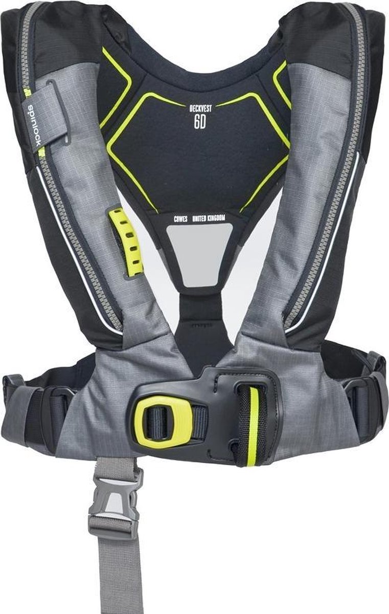 Spinlock Deckvest 6D 275N automatisch reddingsvest grijs met quick release