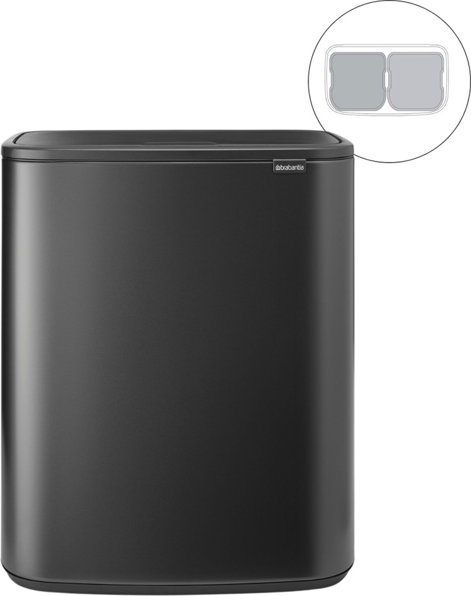 Brabantia Bo Touch Bin 2 x 30 Liter Confident Grey