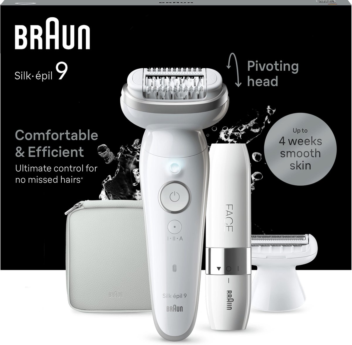 Braun Silk·épil 9 9-041 Wit/Zilver
