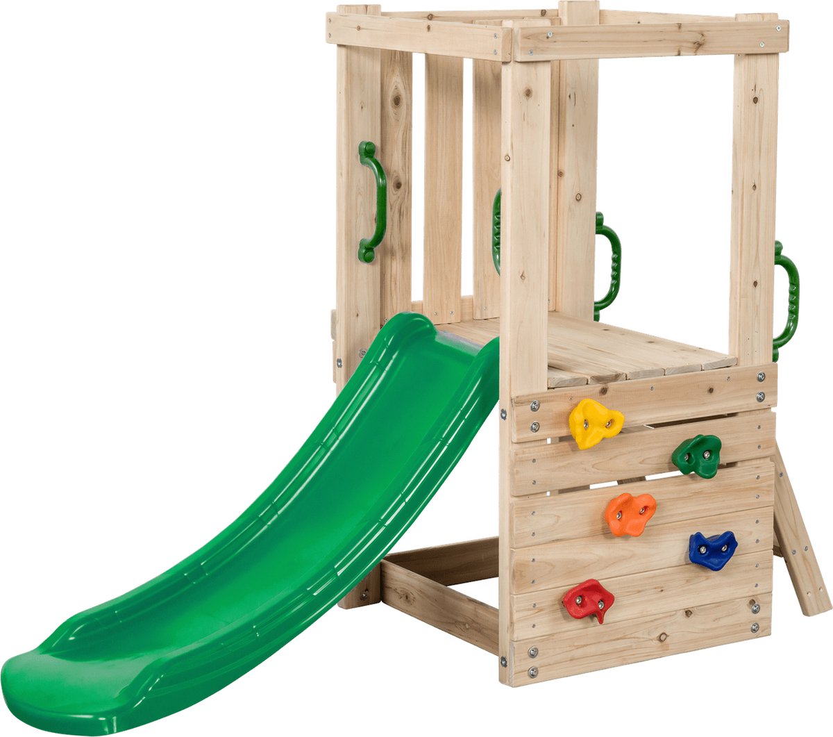 Swing King Mari Small Speeltoestel met Glijbaan Hout Naturel/Groen