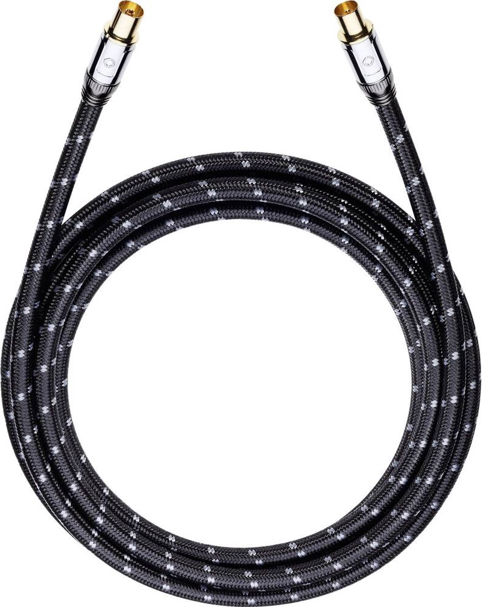 Oehlbach:Transmission Ultra Antenne Coax kabel - 0,75 meter - Zwart