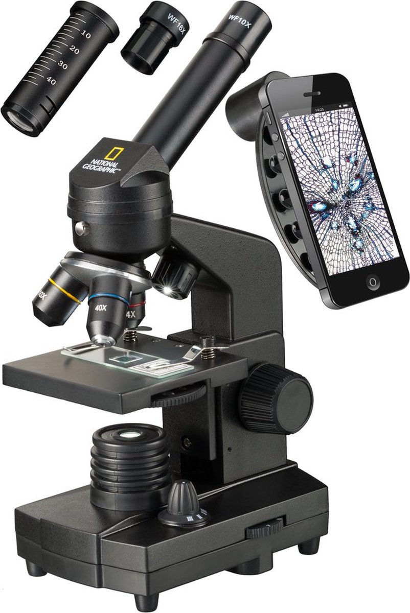 NATIONAL GEOGRAPHIC 40x-1280x Microscope met Smartphone trekhaken