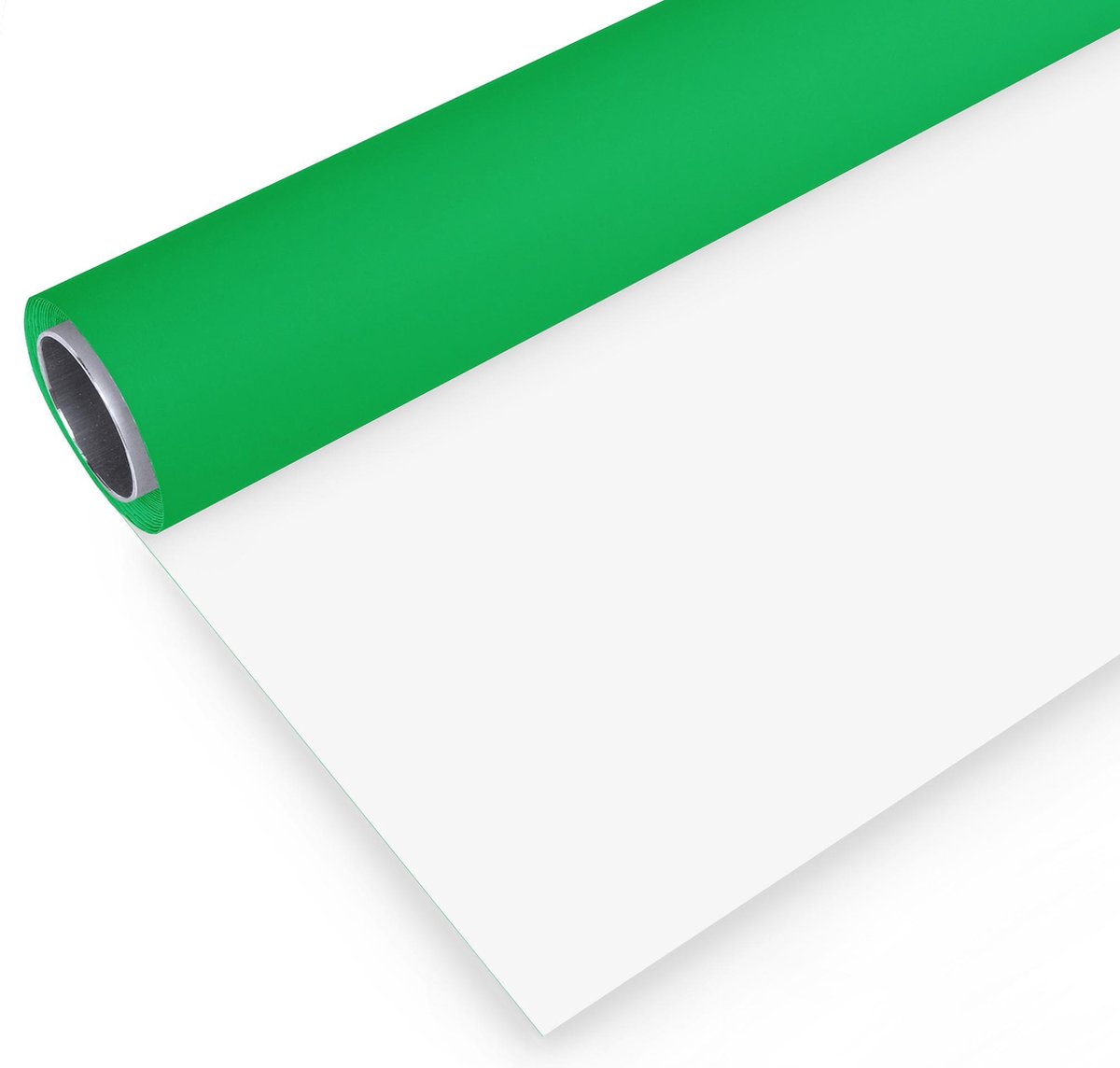 BRESSER Vinyl achtergrondrol groen/wit 2,00x6m