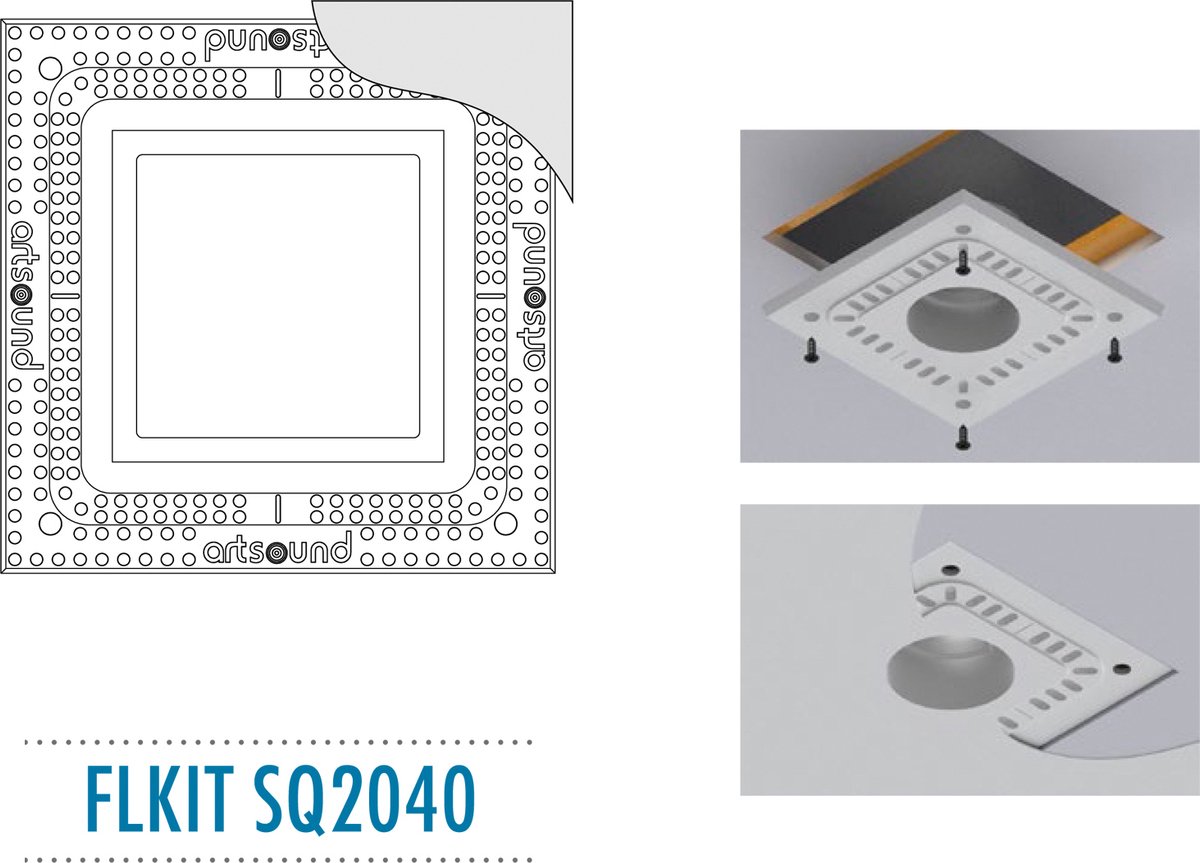 ArtSound: FLKIT SQ2040 Flush Mount Kit voor SQ2040 - Wit