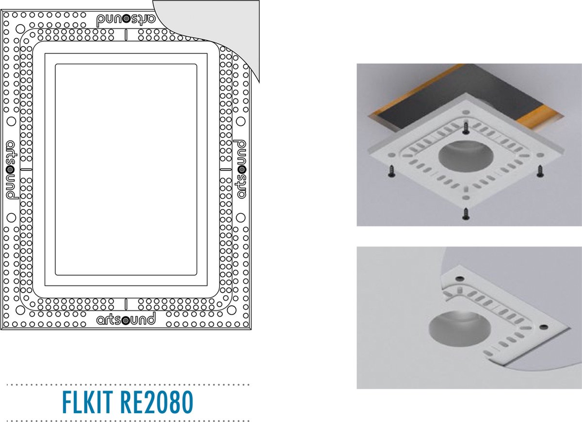 ArtSound: FLKIT RE2080 Flush Mount Kit voor RE2080 - Wit