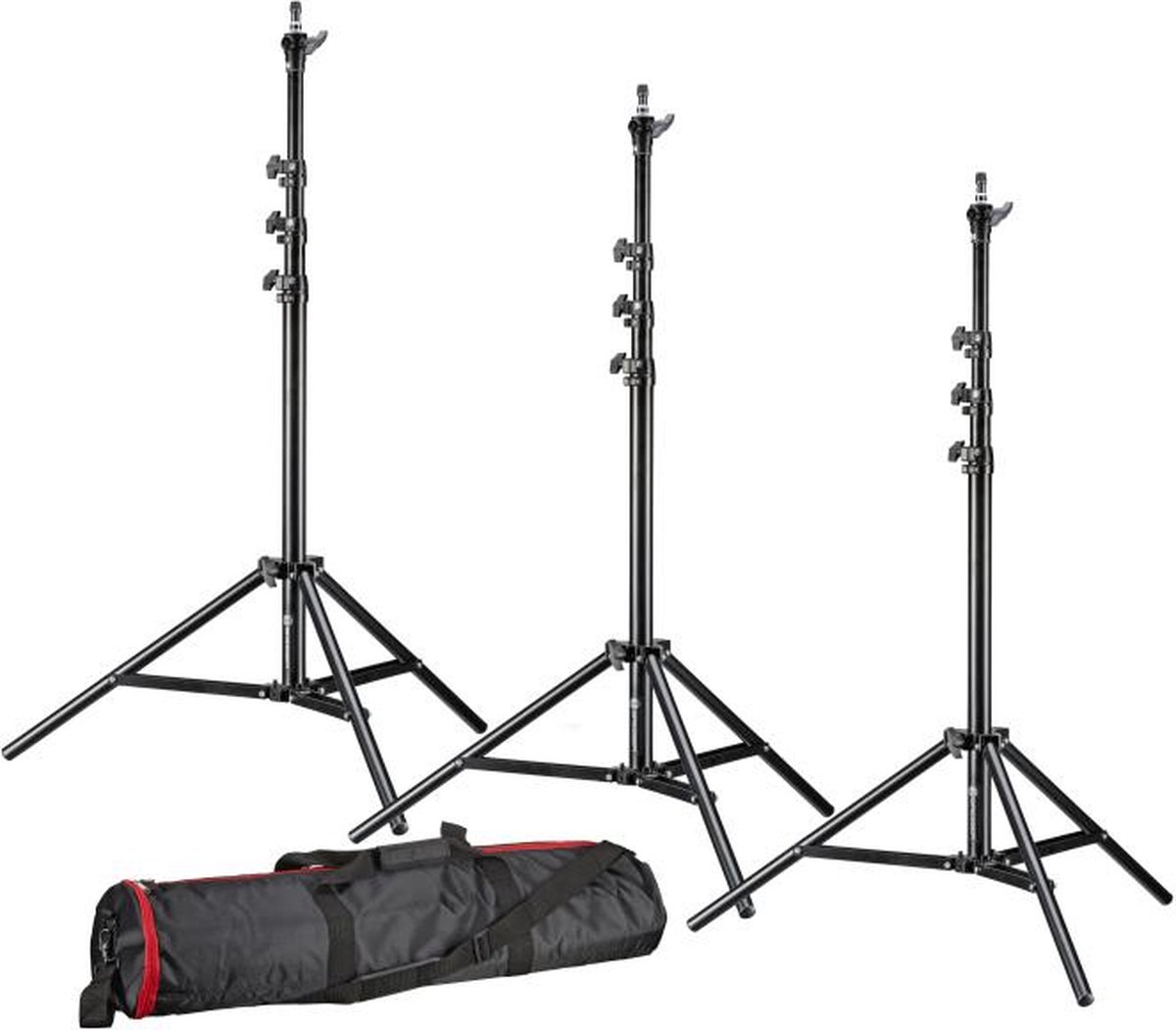 BRESSER Lampstatief Set BR-TP240 PRO-1 (3 stuks) inclusief Statieftas