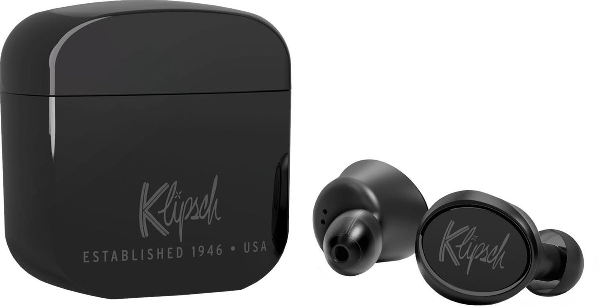 Klipsch: True Wireless Bluetooth In-Ear - Zwart