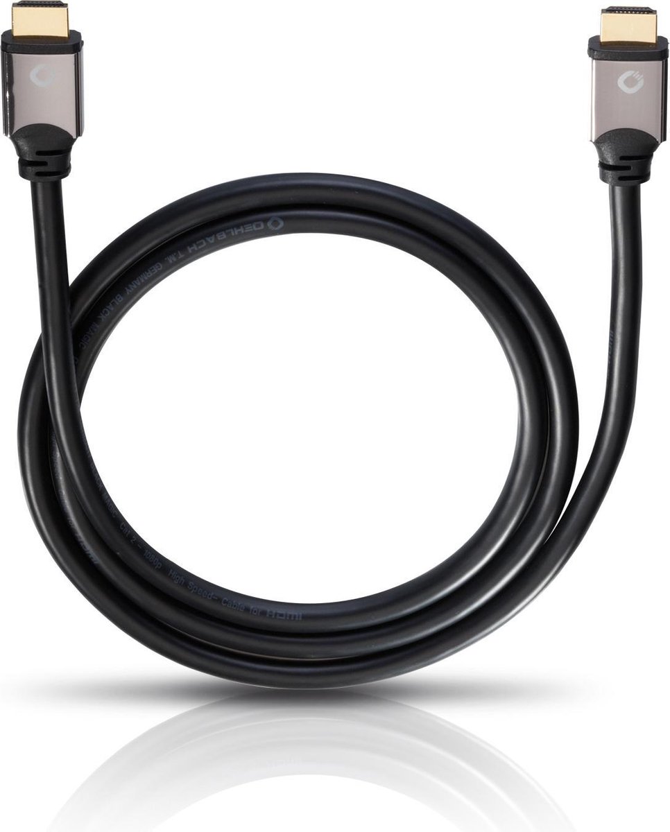 Oehlbach: Black Magic HDMI-kabel w. Ethernet - 7,5 meter