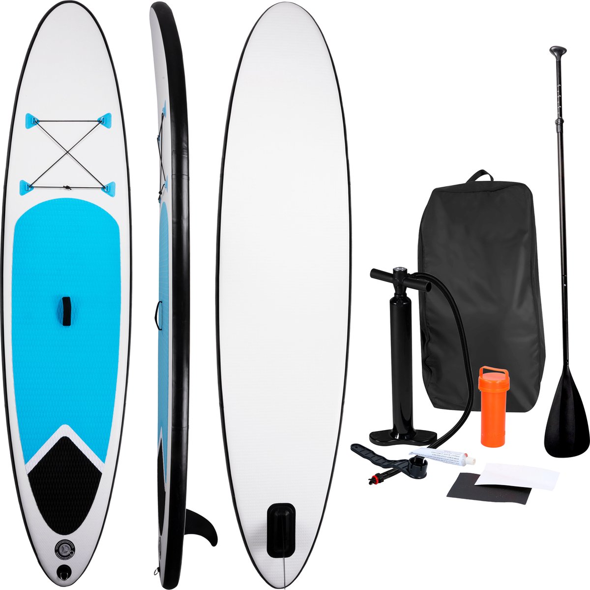 SUP Board Opblaasbaar Blauw/Wit - Paddle Board Complete Set regular 0