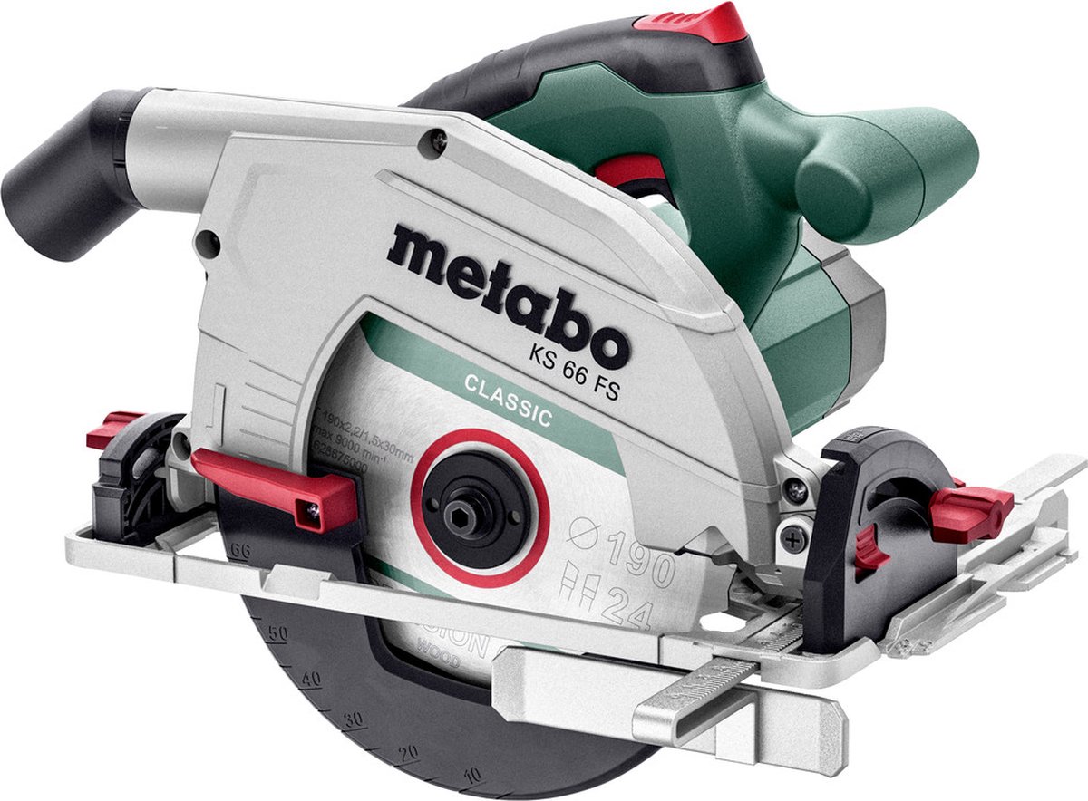 Metabo KS 66 FS Metaloc Handcirkelzaag Zaagdiepte 90° (max.) 66 mm Incl. koffer 1500 W